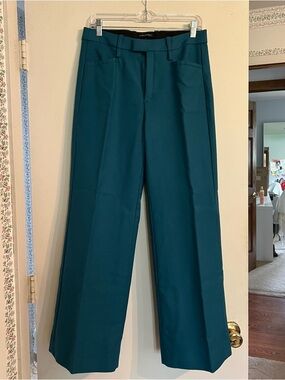 Banana Republic Teal Wide-Leg Dress Pants